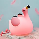 FAMIDUO Flamingo Night Light for Kids,Pink Flamingo Gift, Silicone LED Squishy Animal Lamp,Dimmable/Timer Nursery Nightlight for Baby, Rechargeable Touch Bedside Lamp, Bedroom/Dorm Decor,Girls Gifts