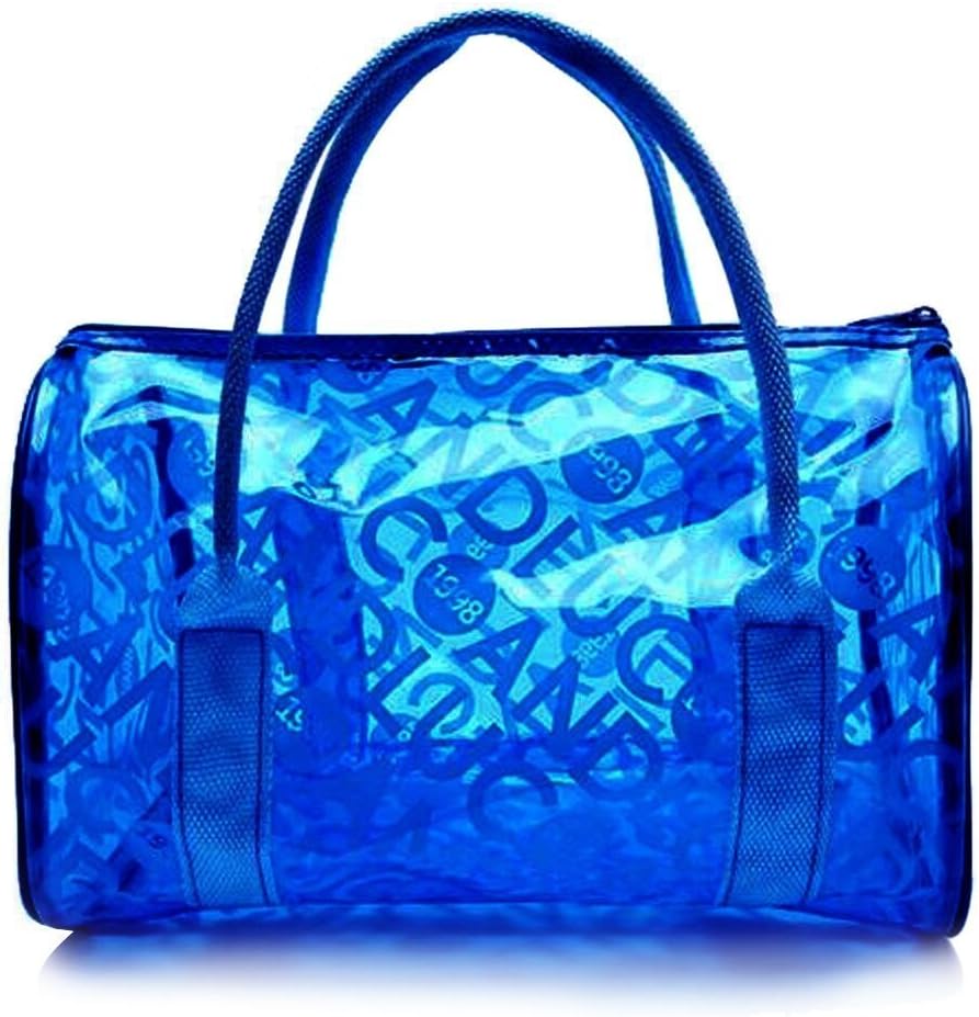 Summer Jelly Clear PVC Waterproof Beach Bag Swimming Tote Bag for Women