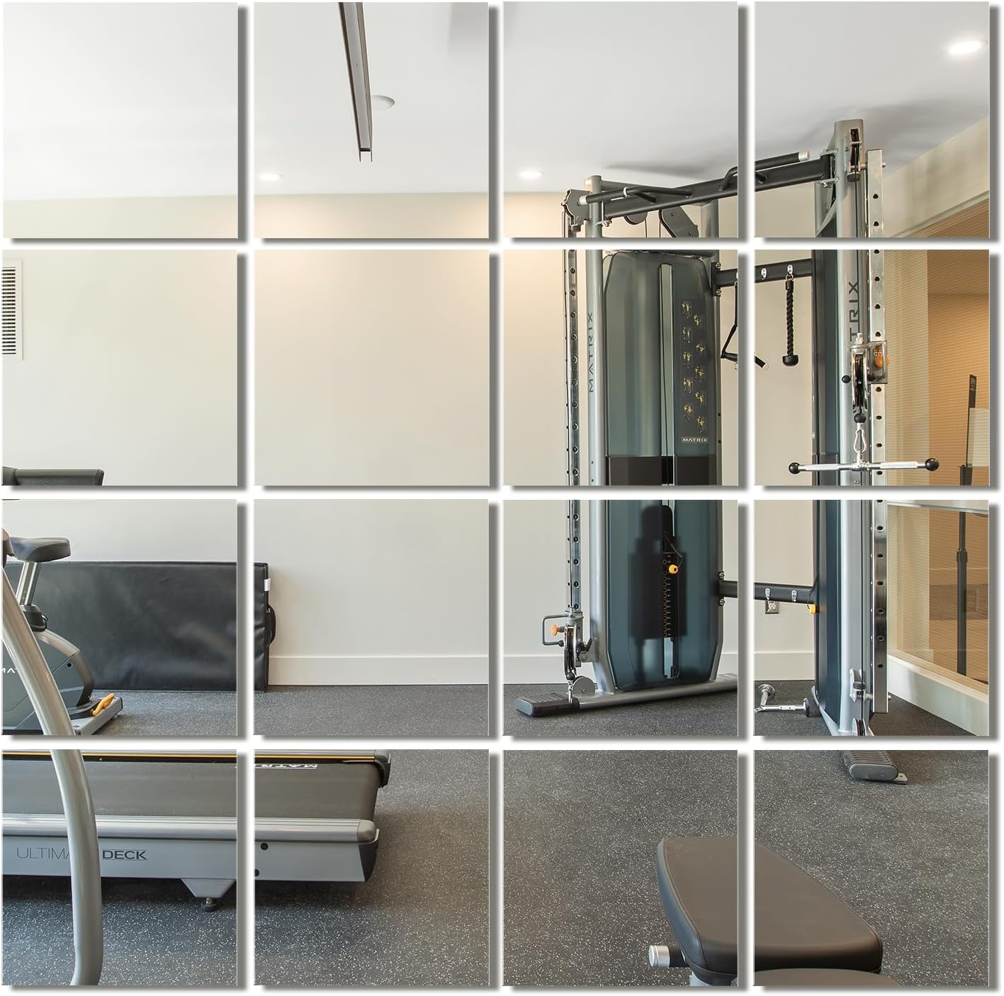 Photo 1 of Delma Frameless Mirror Tiles 12"x10"x16 Pcs Wall Mounted, Shatter Resistant Full Length Tempered Glass Panels for Home Gym Bathroom Bedroom & Living Room Decor