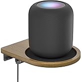 Aiweiwa Wooden Wall Bracker for HomePod 2 & HomePod Mini Wall Mount with Cable Management - Floating Speaker Shelf for HomePod Mini, HomePod 1, HomePod 2 Wall Mount Bracket Easy to Install