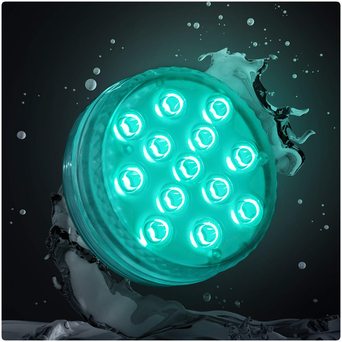 PRECORN Waterproof LED Light for Aquarium, Garden, Bathtub, Decoration and much more, Pool Lighting, 13 LEDs for Underwater
