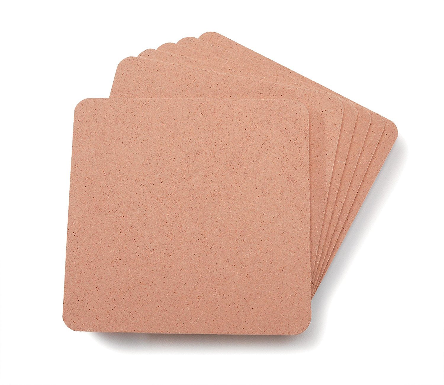 Darice Mdf Wood Coaster Set 3.94-inch 6/Pakage Square