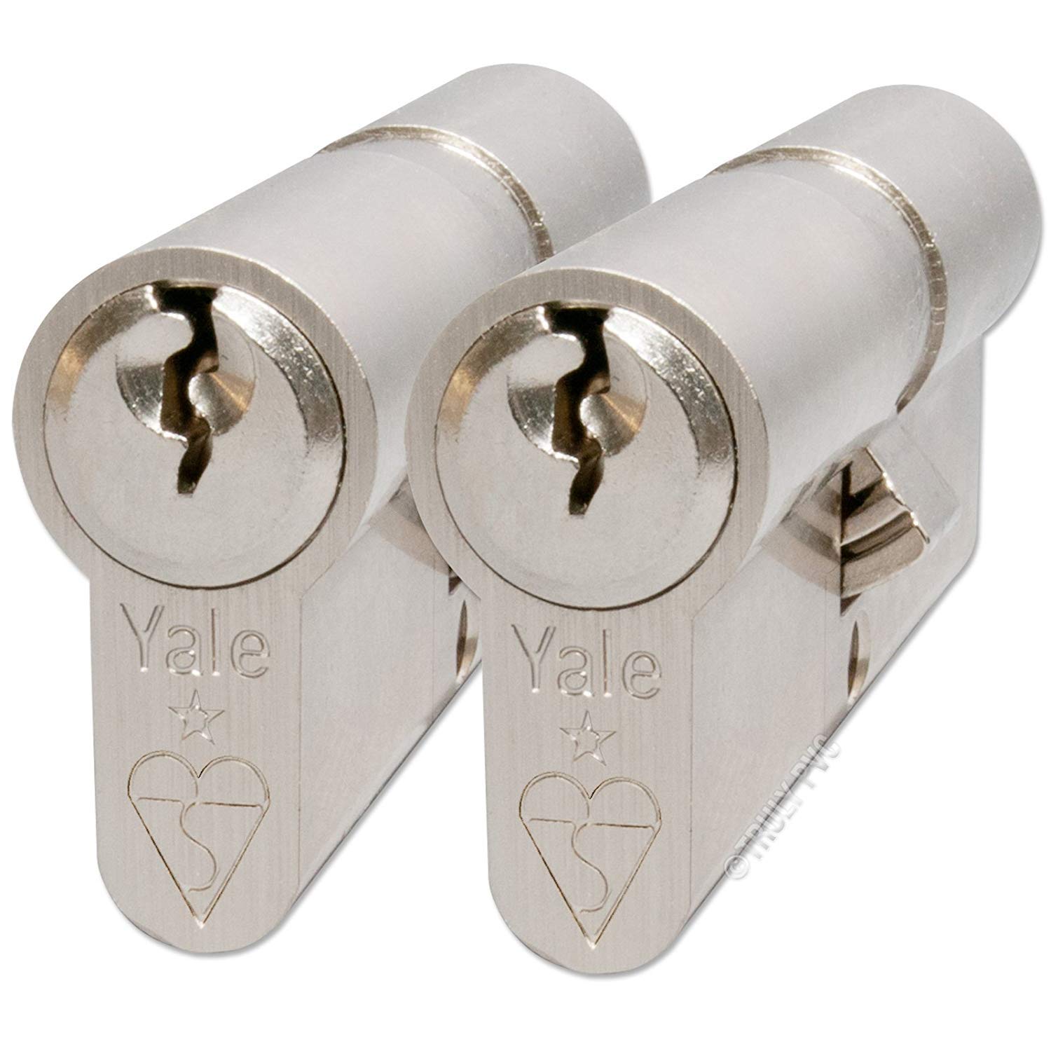Yale KM3540-NP-KA - KM Superior 1 Star Euro Cylinder Lock - Keyed Alike - 35/40 (85mm) / 35:10:40 - Nickel Finish - High Security - 2 Cylinders