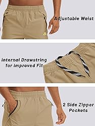 TACVASEN Mens Fishing Shorts Quick Dry Tactical