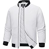 MAGCOMSEN Bomber Jackets for Men Winter Casual Quilted Jacket Warm Windproof Padded Jackets Zip Up Coats