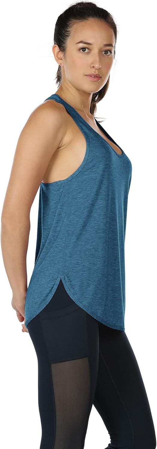 icyzone Workout Tank Tops for Women - Athletic Yoga Tops, Racerback Running Tank Top(Pack of 2): Clothing