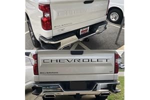 KINGBOO Tailgate Insert Letters For Car - 3D Raised Acrylonitrile Butadiene Styrene Tailgate Letters Compatible with for 2019-2022 Silverado Models (Gloss Black)