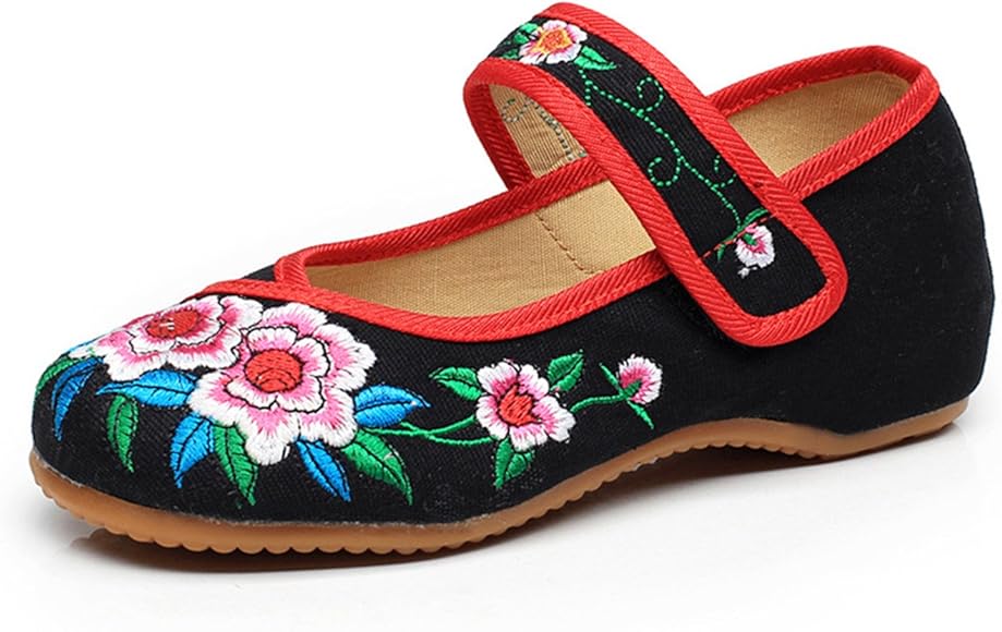 embroidered mary jane chinese shoes