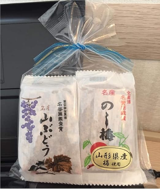Amazon 山形県限定 山形市限定 玉屋総本店 山形県産 梅使用 名産のし梅 山ぶどう詰合 全菓博 名誉総裁賞受賞 菓子 みちのく銘菓撰 8枚 1 食品 飲料 お酒 通販