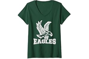EAGLES FLYING BIRD CO. Womens Eagles Fly Vintage Eagles Flying Bird Inspirational V-Neck T-Shirt
