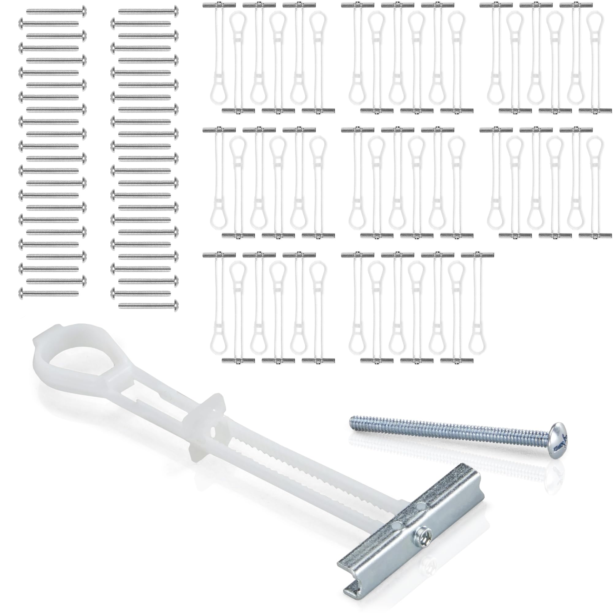 CondoMounts EDA1451 UNIVERSAL Wall Mounting Anchors | Steel Stud | NO Stud | Metal Stud Anchors | TV Mount Metal Studs | Cabinets | Holds 90lbs | Includes 50 Elephant Anchor Set & Mounting Kit — image 1