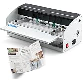 Mxmoonant 3-in-1 Electric Creasing Machine 18.5"(470mm), 25r/min, 4 Blades | 2 Creasing Blades, 1 Perforating Blade, 1 Cutting Blade, Paper Folding for Copy Paper, Cardstock, Kraft 60-500 gsm, 110V
