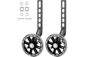 FORTOP Bike Training Wheels, Pair of Heavy Duty Rear with Stabilizers Mounted Kit for Kids Boy Girls Bikes of Single Speed Bicycle with 12 14 16 18 20 Inch