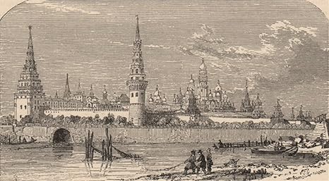 Amazon Com Moscow Mockba General View Of The Kremlin Russia 18 Old Print Antique Print Vintage Print Printed Prints Of Russia Posters Prints