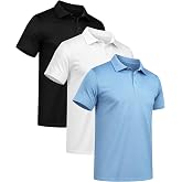 Veldtholos 3 Pack Men's Mesh Polo Shirts Short Sleeve UPF50+ Golf Shirts | Quick Dry Performance Breathable Mesh Golf Tees for Outdoor Tactical Hiking Daily Work Casual Athletic Wear