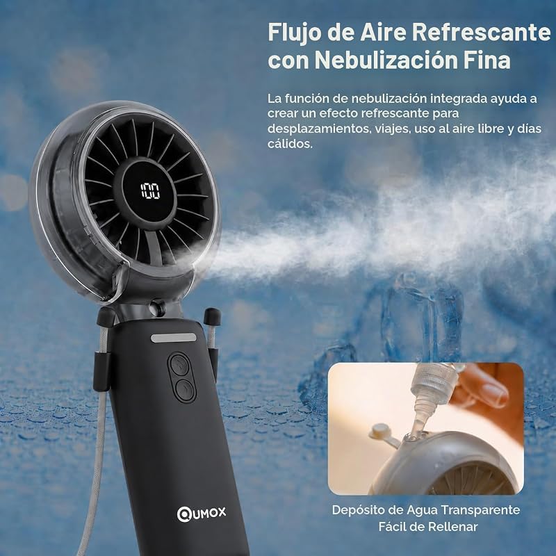 Ventilador Portátil con Nebulizador