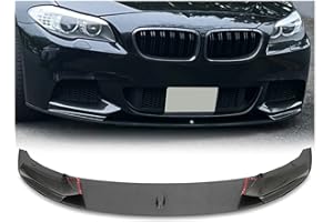 Kojem Front Bumper Spoiler Lip Compatible with 2011-2016 BMW F10 5 Series 520i 535i 550i F10 M Sport Bumper Guard Plate Lip Carbon Fiber Painted