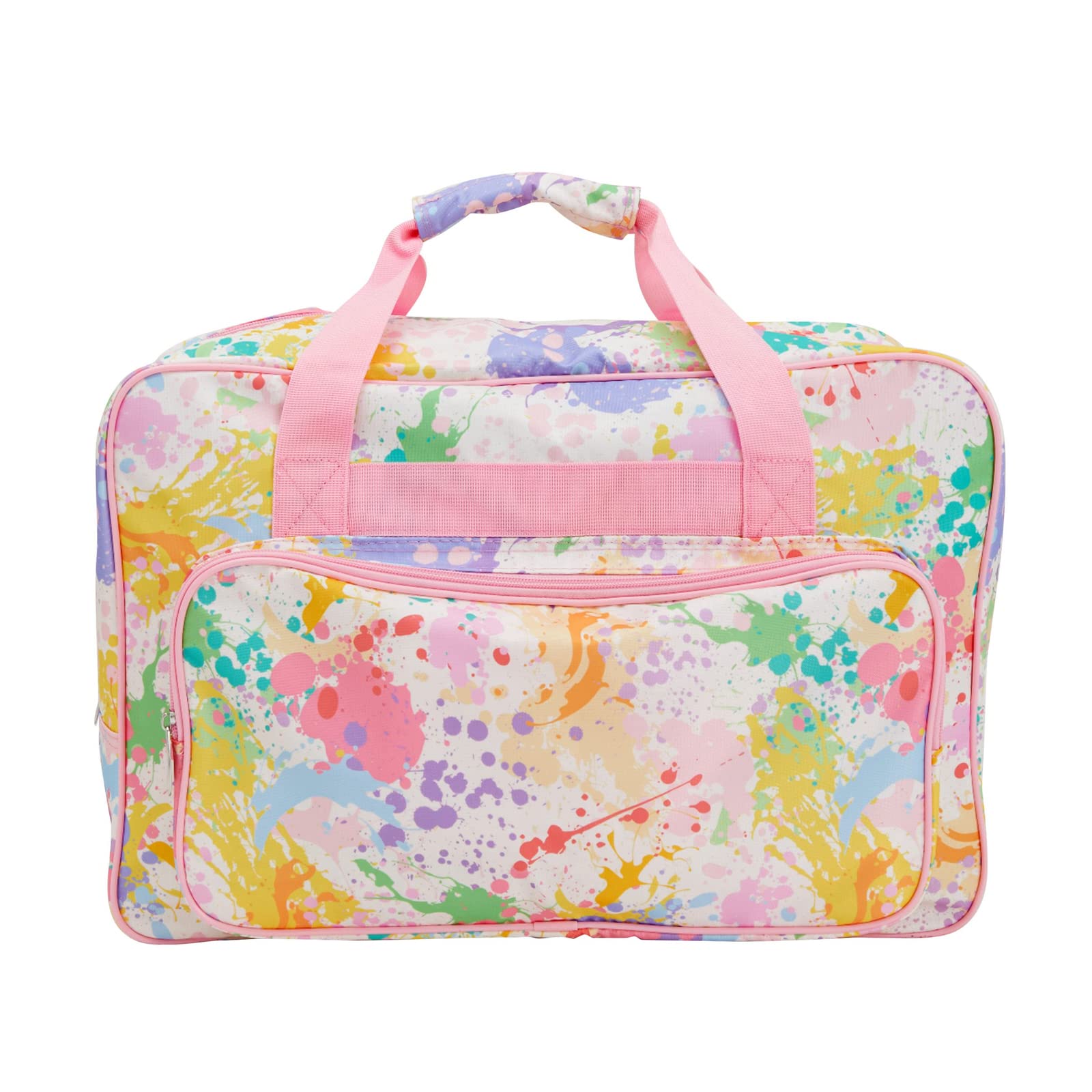 Bright Creations Pastel Watercolor Sewing Machine Carrying Case - Universal Tote Travel Bag Accessories Organizer Compatible with Most Standard Machines (18.1 x 9.4 x 12.2 Inch)