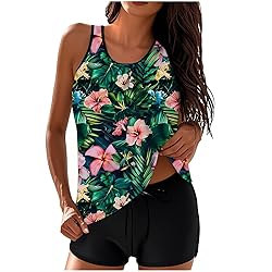 Tankini Swimsuits for Women Tummy Control Blouson