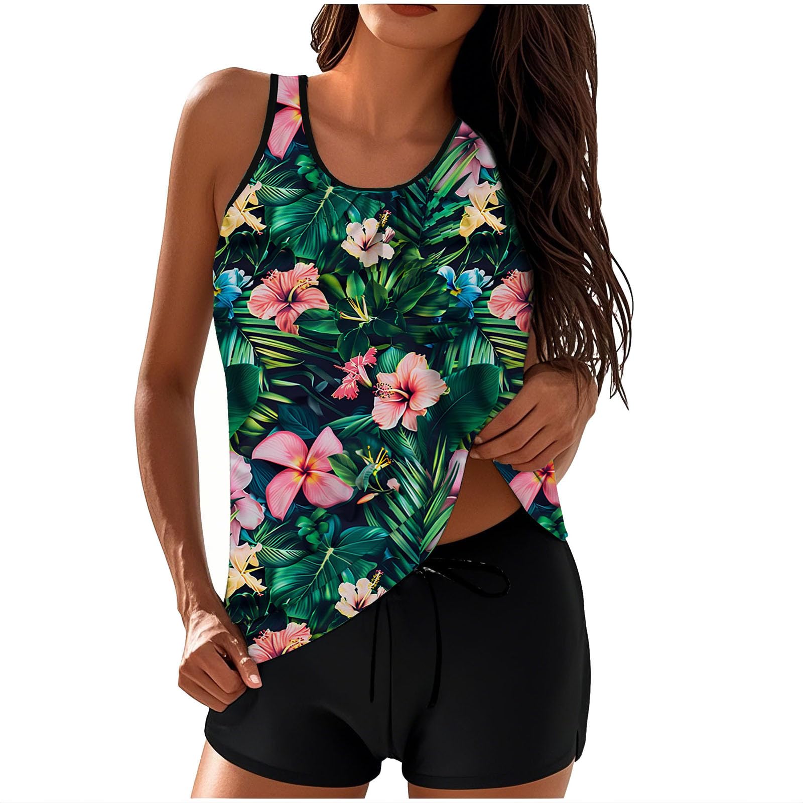 Tankini Swimsuits for Women Tummy Control Blouson