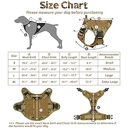rabbitgoo Tactical Dog Harness for Large