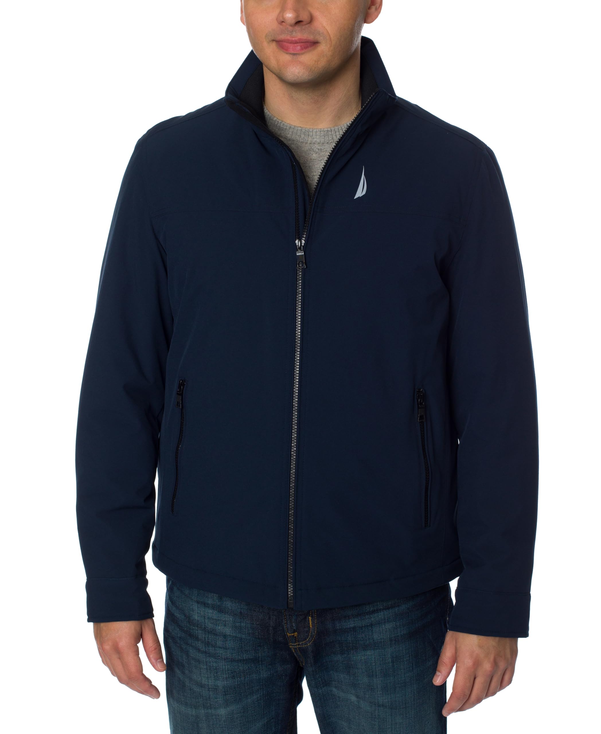 Nautica Men's Golf Jacket – Casual Wear Windbreaker Jacket, Regular, Big & Tall Sizes, Black, 5X Image