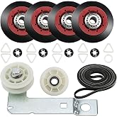 4392067 Dryer Repair Kit W10837240 Idler Pulley fit for Maytag Bravos | Replaces Whirlpool Duet Kenmore Elite Dryers with WPW10314173 Drum Roller &amp; 661570V Belt &amp; 279640 Idler Pulley by TOMOON