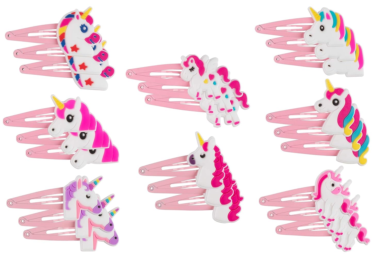 Amazon.com : Rainbow Unicorn Hair Clips 