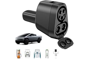 TEVCHARMOVE Upgraded CCS1 to Tesla Charger Adapter for Cybertruck & All Tesla Models, MAX (DC 250KW/500V, AC 240V/80A) 2In1 CCS & J1772 to Tesla Adapter for Level 3/2/1 Charging Stations
