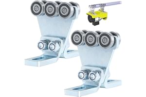 Fuperoo Electric Hoist 6 Wheel Trolley Assembly-Hoist Trolley Rollers.Ideal for Garage Hoist Systems.for use with 1-5/8" Wide and All 1-5/8" or Taller Strut Channel