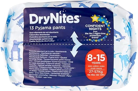 Huggies Drynites Pyjama Pants For Boys 8 15 Years 27 57 Kg 2 X By Huggies