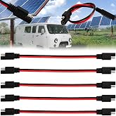 14 Gauge SAE Connector Battery Cable, 2 Pin Quick Disconnect Wire 5 Pack | 10 Inch Color-Coded Battery Leads for Motorcycles ATVs RVs Boats Solar Panels Battery Chargers and Other 12V Wiring Projects