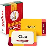 Italian Conversational Phrases Flash Cards with Audio &ndash; 75 for Beginners | Back to School Italian phrase cards with audio for high school, college, travel and conversation practice