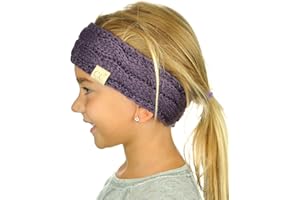 C.C Children's Kids' Winter Warm Cable Knit Fuzzy Lined Ear Warmer Headband