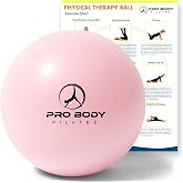 ProBody Pilates Exercise Balls Physical Therapy - 9 Inch Small Exercise Ball for Between Knees for Rehab, Barre, Core, Stabil