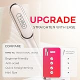 TYMO Hair Straightener Brush UK 2-in-1 Anti-Scald 5 Temp Gold view 3
