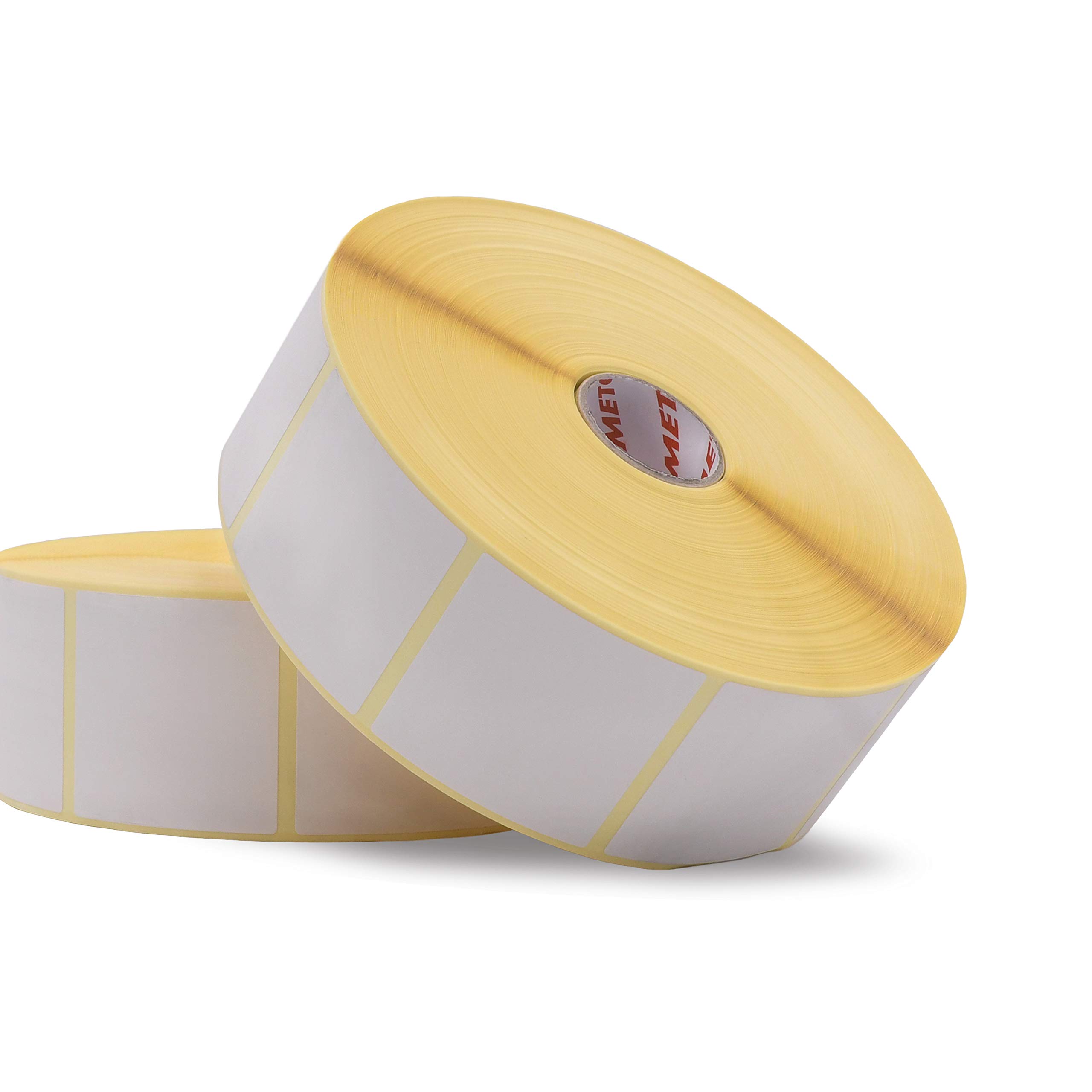 Original Meto 30002256 Thermal Transfer Labels 49 x 38 mm White Permanent Core 25 mm 1,900 Thermal Labels on Roll 4 Rolls