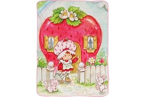 Jay Franco Kids Plush Throw Blanket – Soft & Comfy Throw for Couch or Bed – Cozy Home Décor for Living Room & Bedroom, Multi - Strawberry Shortcake, 46x60 - Throw Blanket
