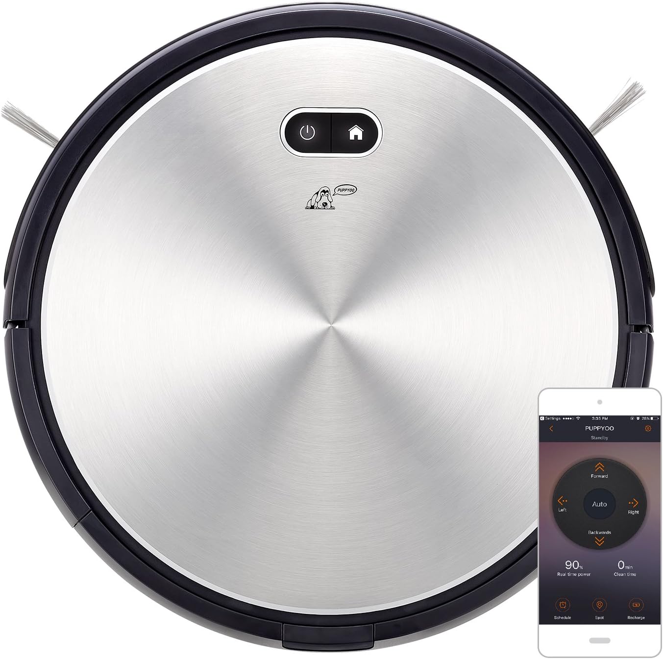 PUPPYOO WP650 Robotic Vacuum Cleaner SelfDocking, SelfCharging, Drop