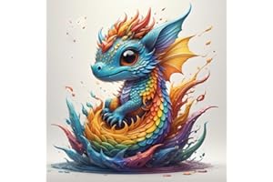 LWZAYS Dragon Diamond Painting Kits for Adults and Beginners, DIY Dragon Diamond Art Kits,5D Round Full Diamond Art Kits for Adults, Diamond Dotz Gem Art for Home Wall Art Decor and Gift (12x12 Inch)