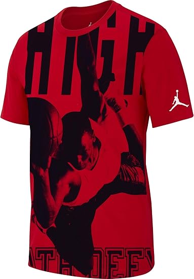 jordan red and black t shirt