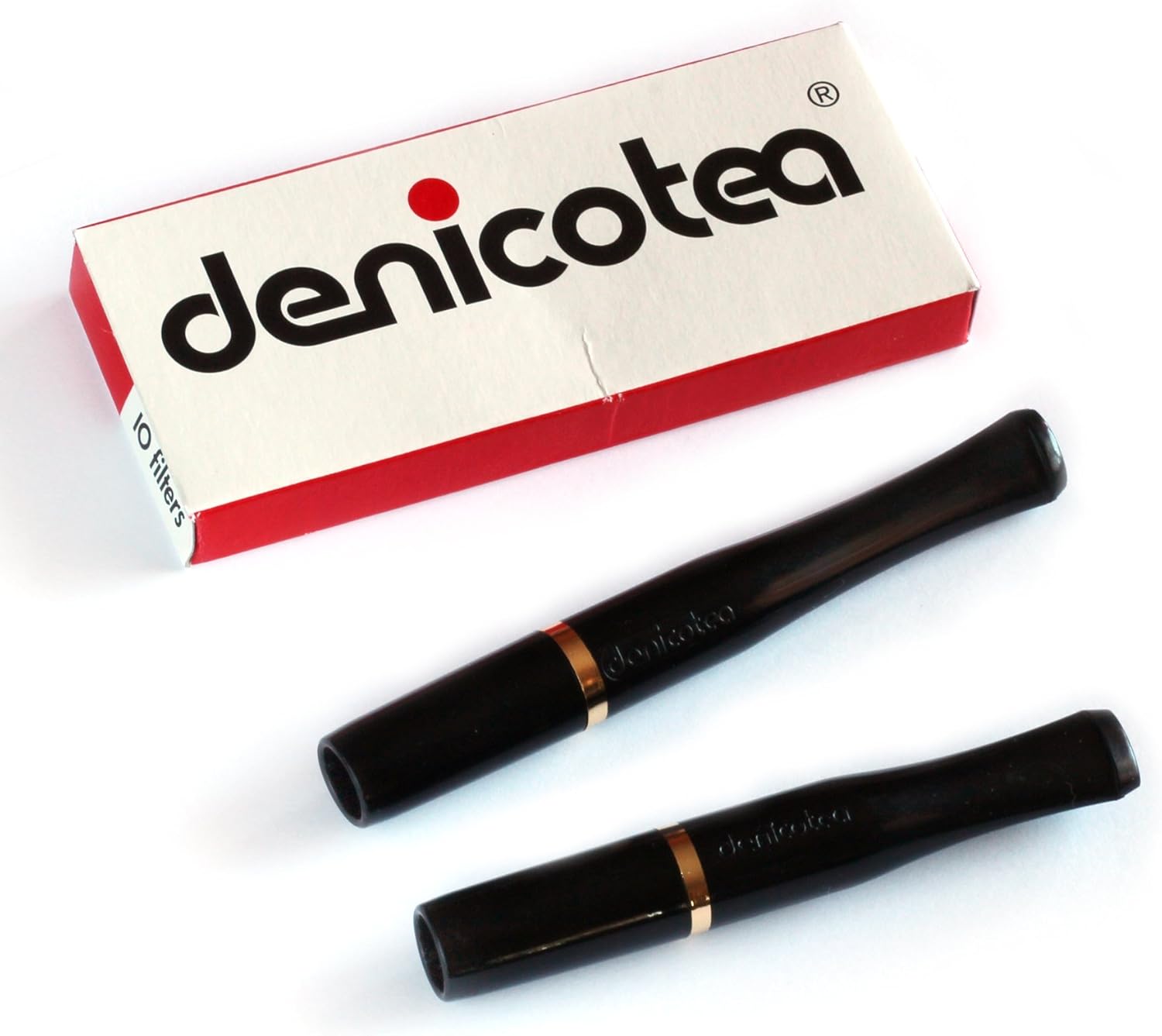 Denicotea 2 Cigarette Holder Black with Golden Colored Ring