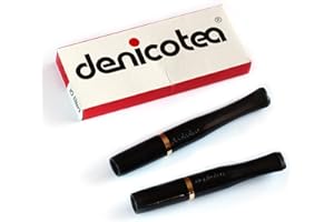 Denicotea 2 Cigarette Holder Black with Golden Colored Ring + 10 Extra Filters 241299