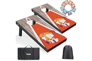 Pennpliy Cornhole Game Set, Regulation Size 2 x 1ft Cornhole Board Set with 8 Bean Bags,2 Corn Hole Boards and 1 Carry Bag fo