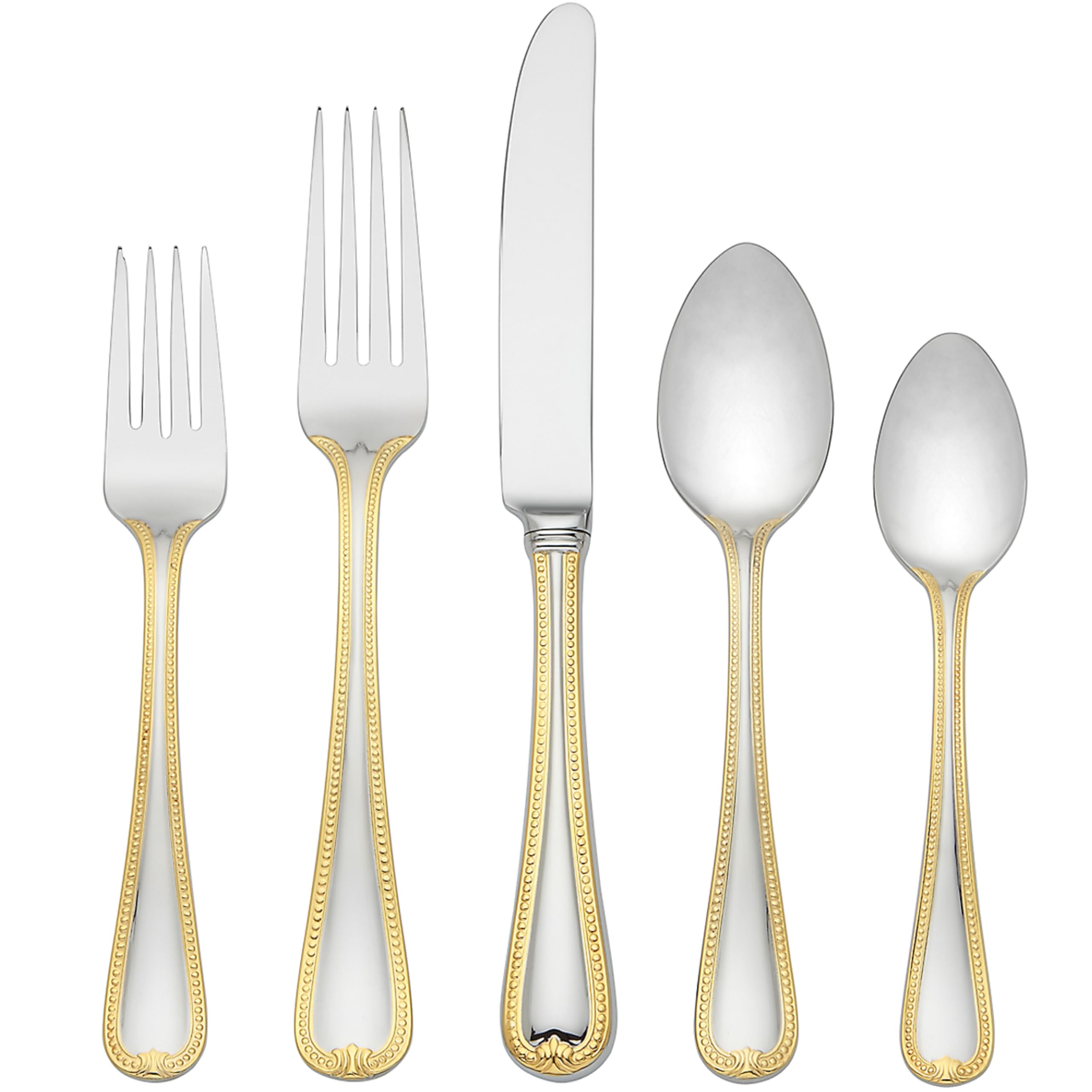 Lenox 5-Piece Vintage Jewel Gold Place Setting, Silver -