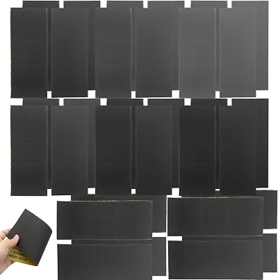 SZXMDKH 56 Pcs Wet Dry Sandpaper 120-3000 Grit for Wood Metal Plastic Glass