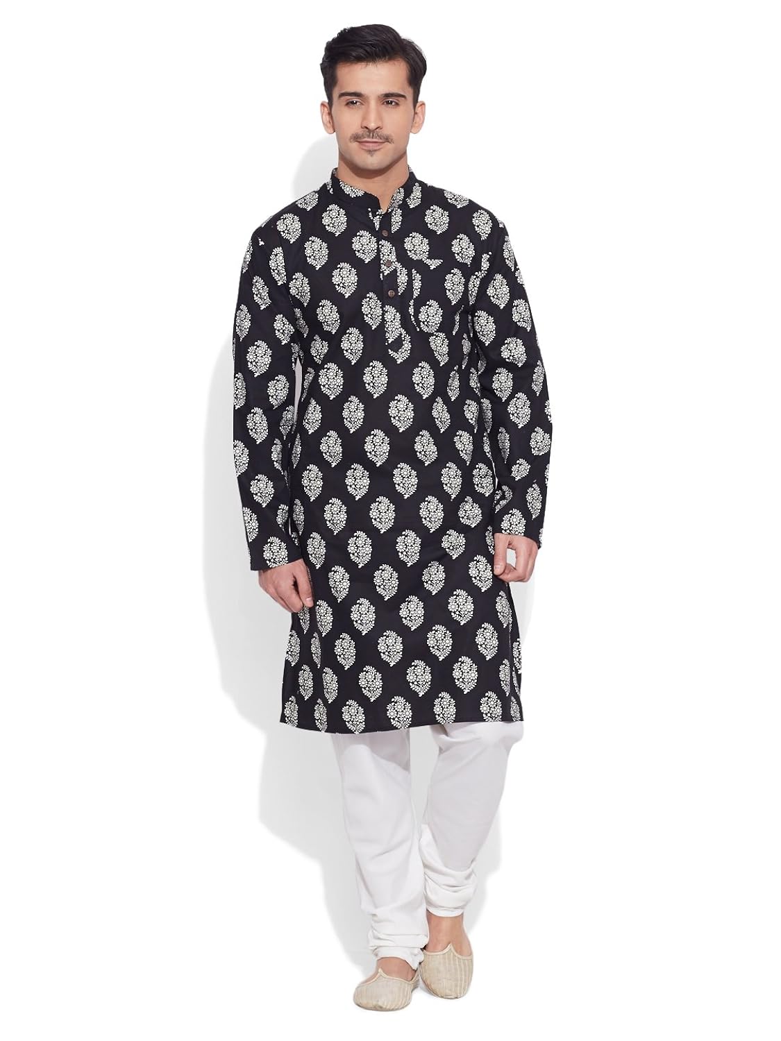 very me classic flowers men's cotton long kurta