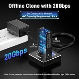 FIDECO M.2 NVMe SATA SSD Cloner Dock USB 3.2 Gen 2 20Gbps Dual Offline Clone view 2