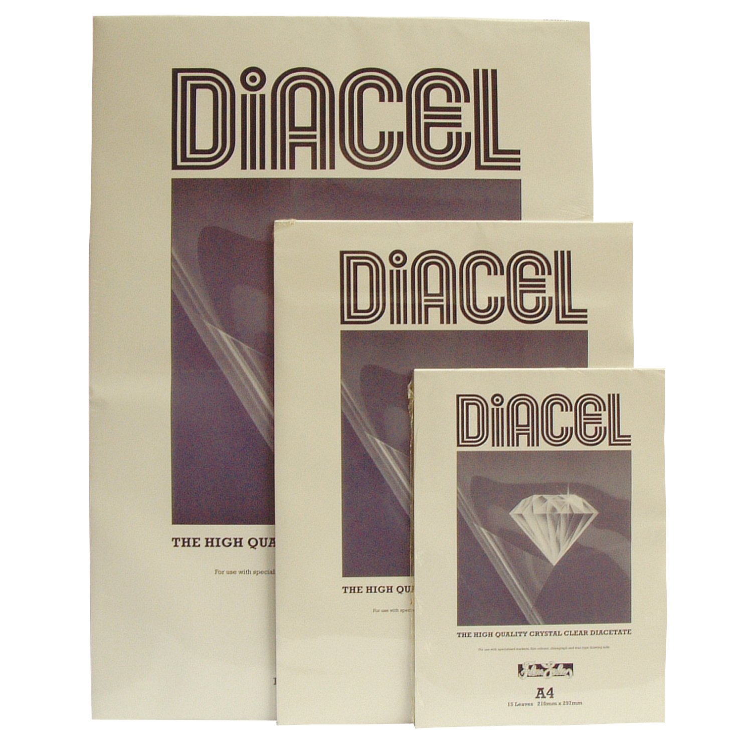 Diacel Film Acetate Sheets, Clear, A1, 115 Microns, 25 Sheets, For Use With Specialised Markers, Film Colours And Chinagraph, Crystal Clear Film