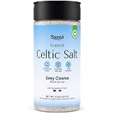 Sante Naturelle Celtic Salt Organic Grey Coarse Shaker - 8 oz. Mineral Salt, Unrefined French Sea Salt Organic, Rich in 82+ Minerals, 100% Natural &amp; Hand Harvested Sal Celtica